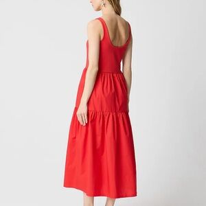 J CREW WOMENS SIZE MEDIUM Elegant Red Sleeveless Dress MAXI MIDI NWT